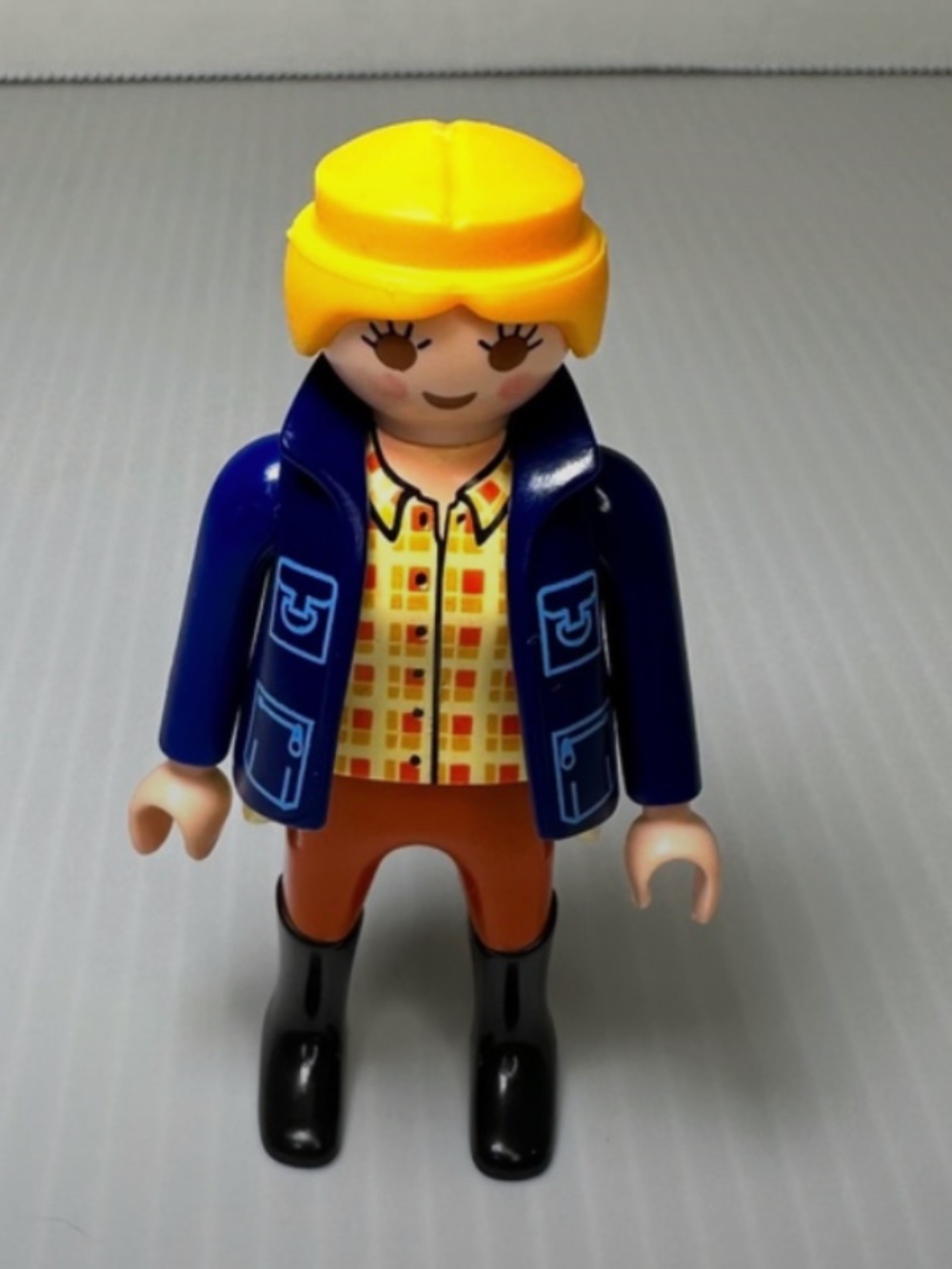 PLAYMOBIL Figure LADY MOM WOMAN Equestrian Horse Riding Ranch Farm Rider blue